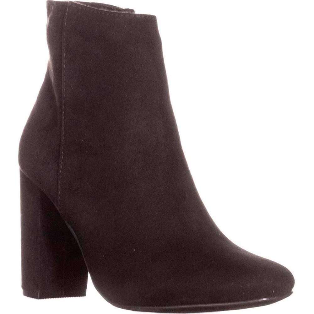 Material Girl Womens Cambrie Faux Block-Heel Ankle Booties Black